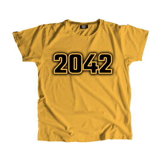 2042 Vintage Heritage Year Men Unisex T-Shirt (Golden Yellow)