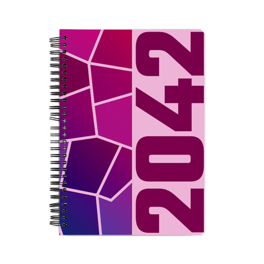 2042 Year Notebook (Light Pink, A5 Size, 100 Pages, Ruled)