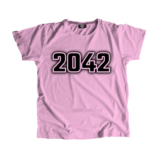 2042 Year Men Unisex T-Shirt (Light Pink)