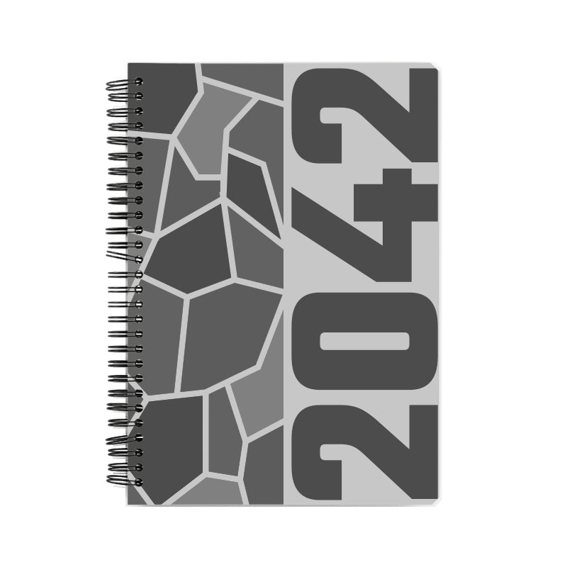 2042 Year Notebook (Melange Grey, A5 Size, 100 Pages, Ruled)