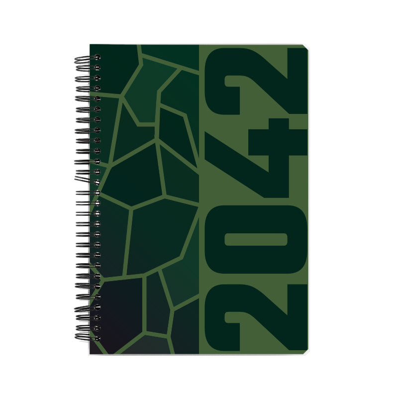 2042 Year Notebook (Olive Green, A5 Size, 100 Pages, Ruled)