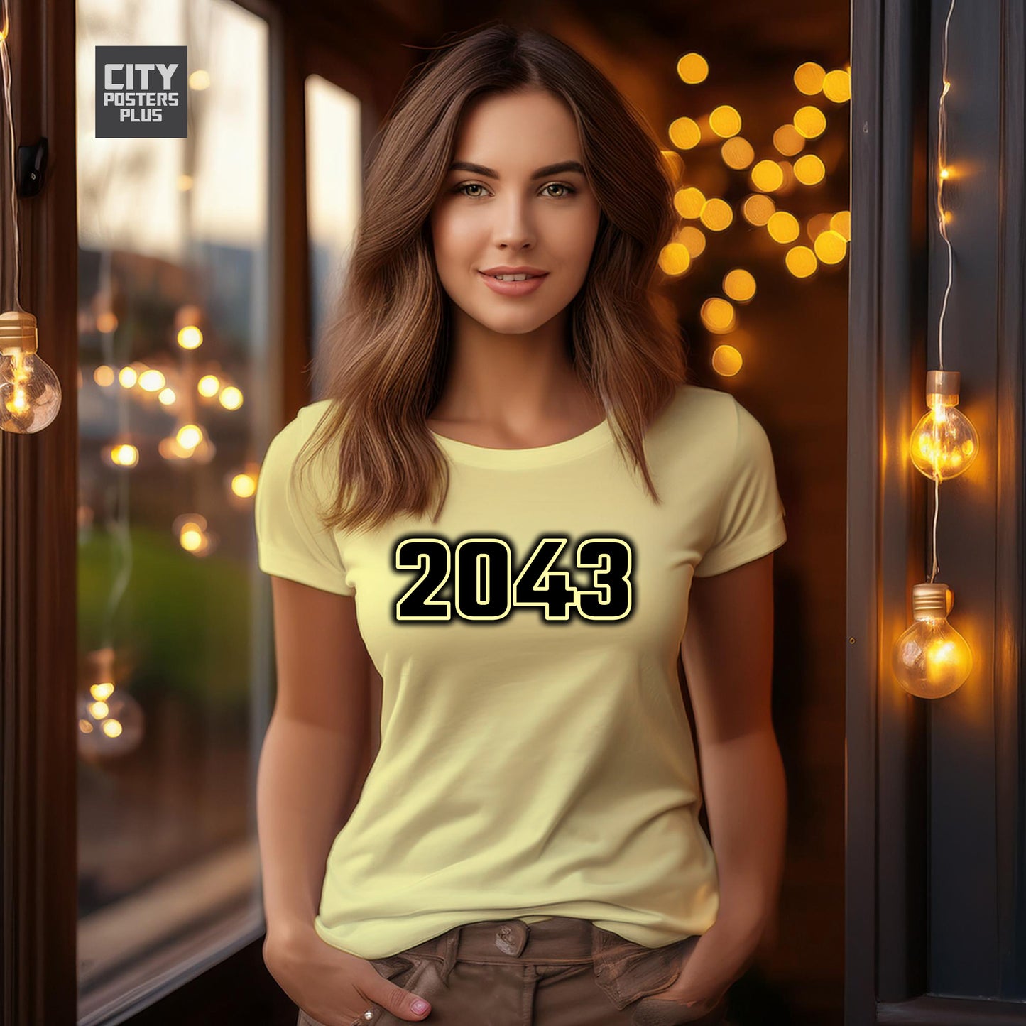 2043 Vintage Birth Year Women T-Shirt | City Posters Plus