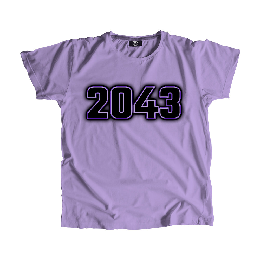 2043 Year Men Unisex T-Shirt (Iris Lavender)