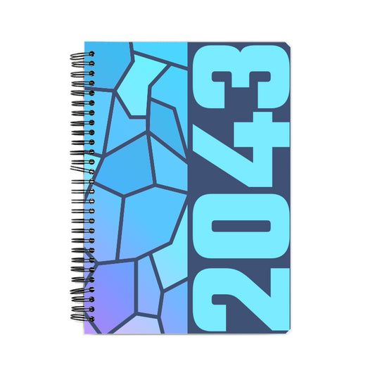 2043 Year Notebook (Navy Blue, A5 Size, 100 Pages, Ruled)