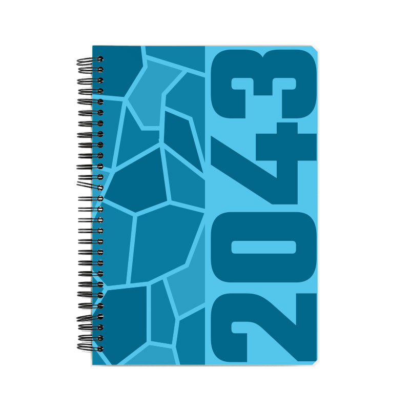 2043 Year Notebook (Sky Blue, A5 Size, 100 Pages, Ruled)