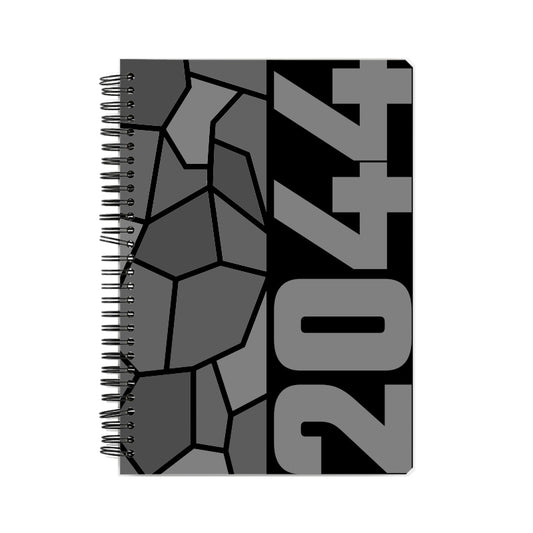 2044 Year Notebook (Black, A5 Size, 100 Pages, Ruled)