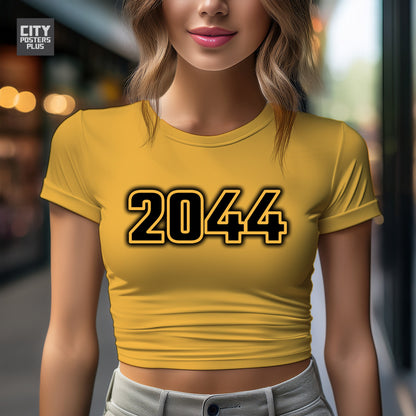 2044 Vintage Birth Year Women Crop Top | City Posters Plus