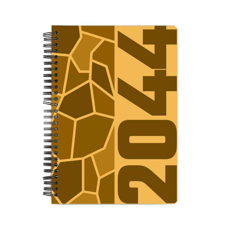 2044 Year Notebook (Golden Yellow, A5 Size, 100 Pages, Ruled)