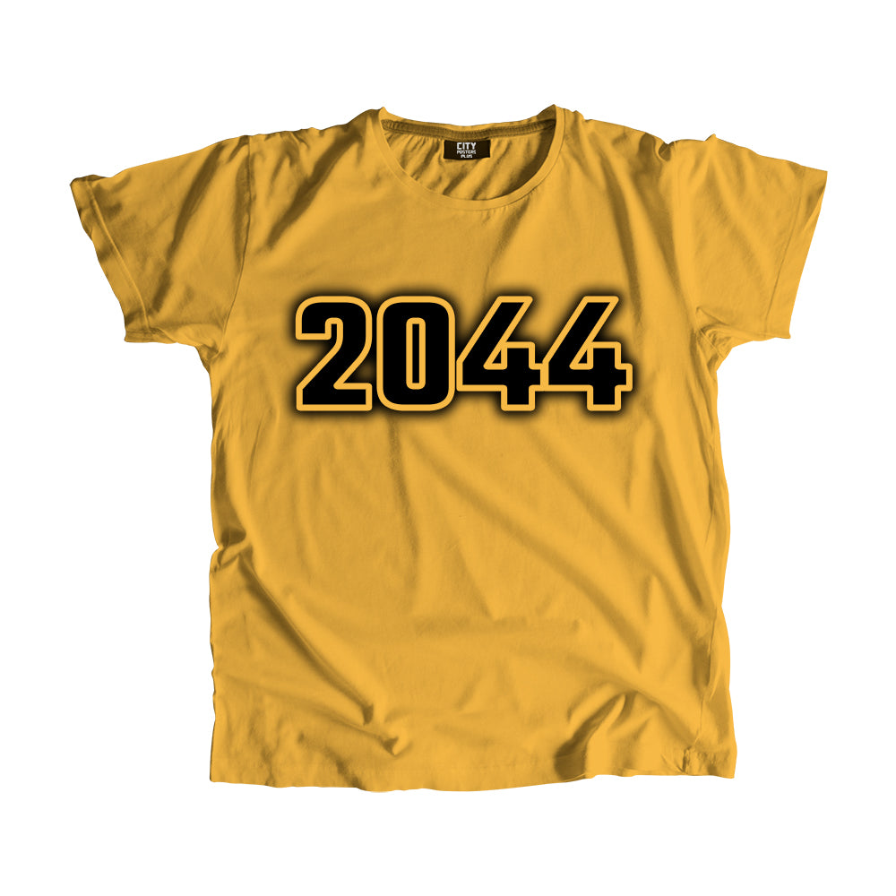 2044 Year Men Unisex T-Shirt (Golden Yellow)