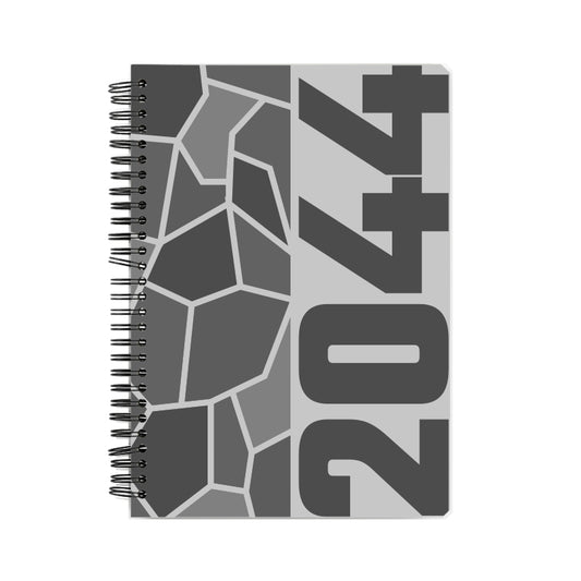 2044 Year Notebook (Melange Grey, A5 Size, 100 Pages, Ruled)