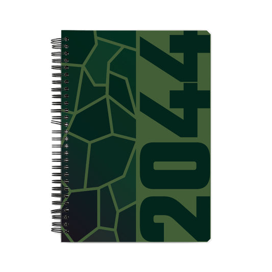 2044 Year Notebook (Olive Green, A5 Size, 100 Pages, Ruled)