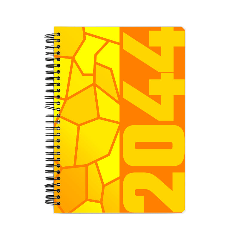 2044 Year Notebook (Orange, A5 Size, 100 Pages, Ruled)