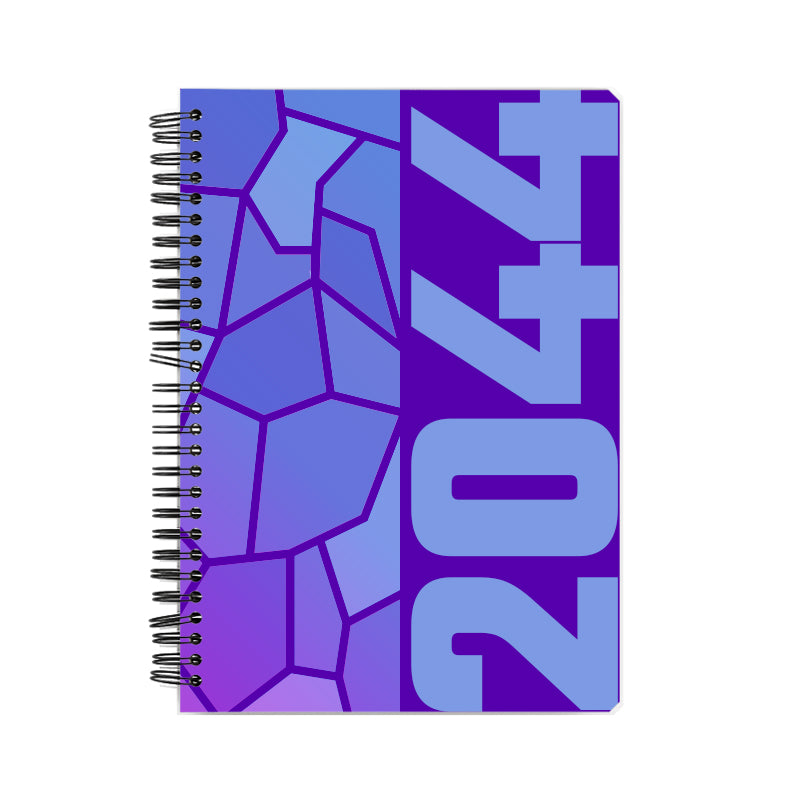 2044 Year Notebook (Purple, A5 Size, 100 Pages, Ruled)