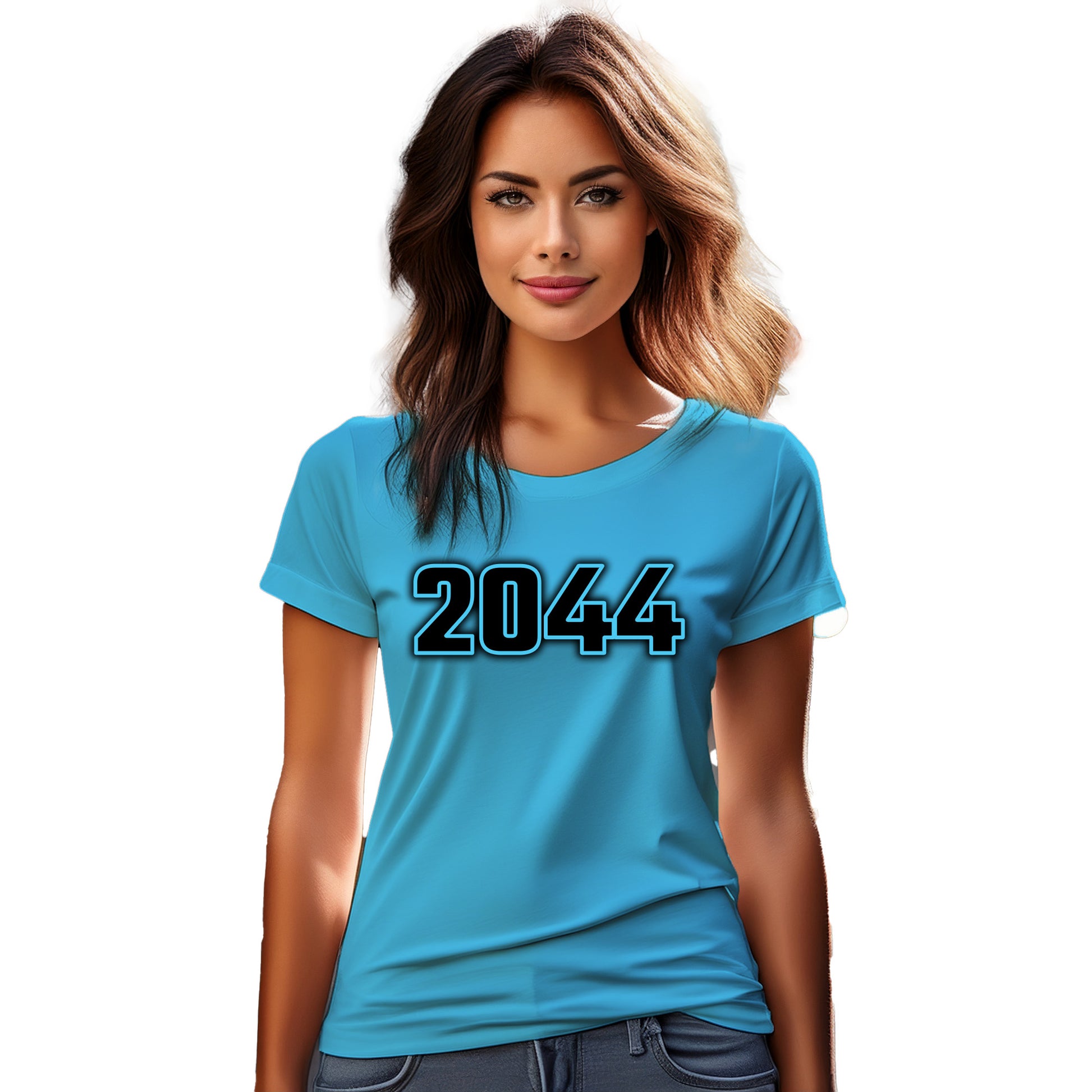 2044 Year Women T-Shirt (Sky Blue)