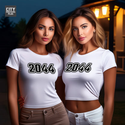 2044 Vintage Birth Year Women Crop Top | City Posters Plus