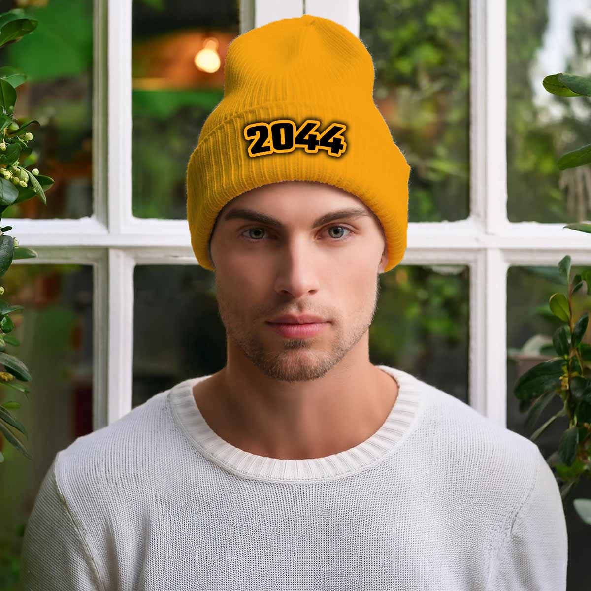 2044 Year Cuffed Beanie (Gold)