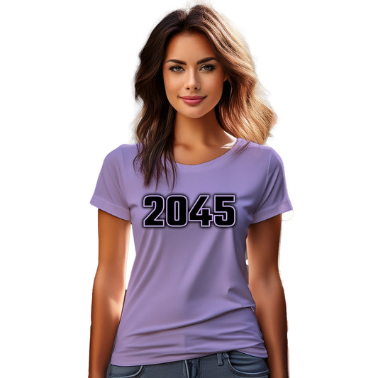 2045 Year Women T-Shirt (Iris Lavender)