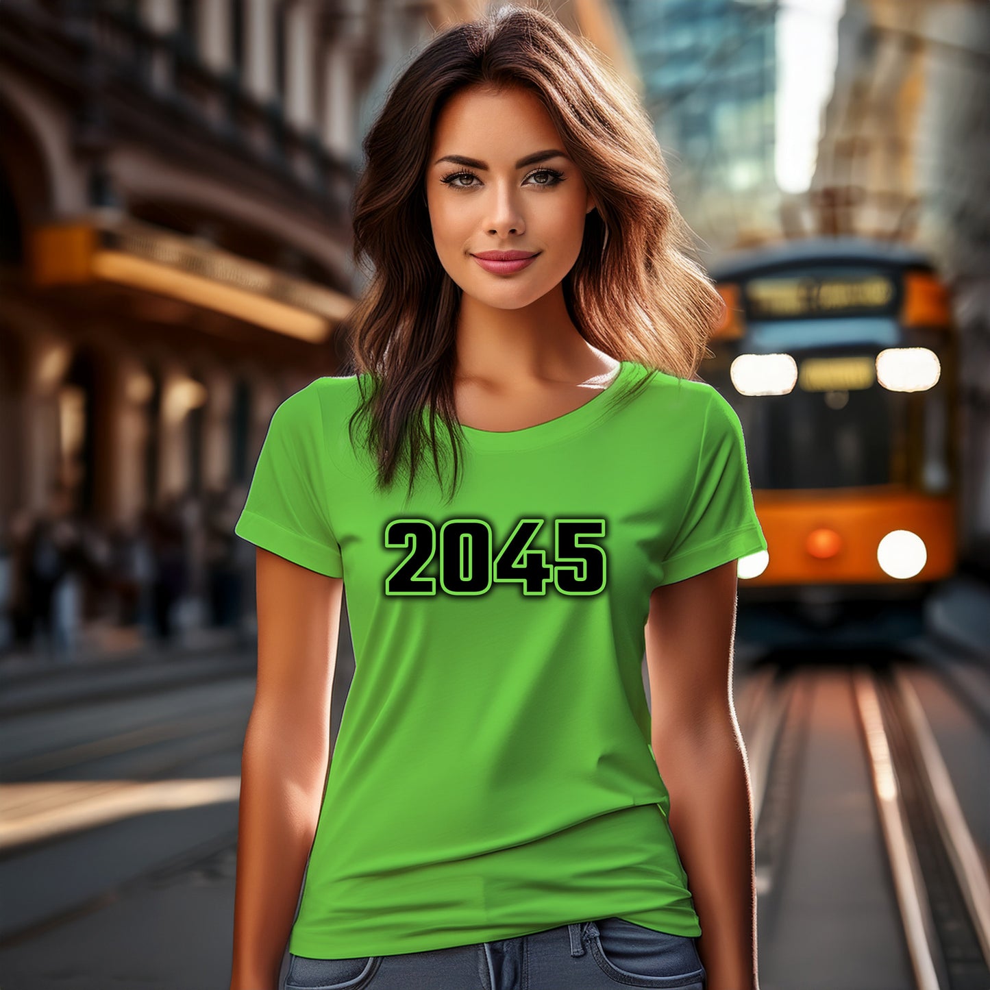 2045 Year Women T-Shirt (Liril Green)