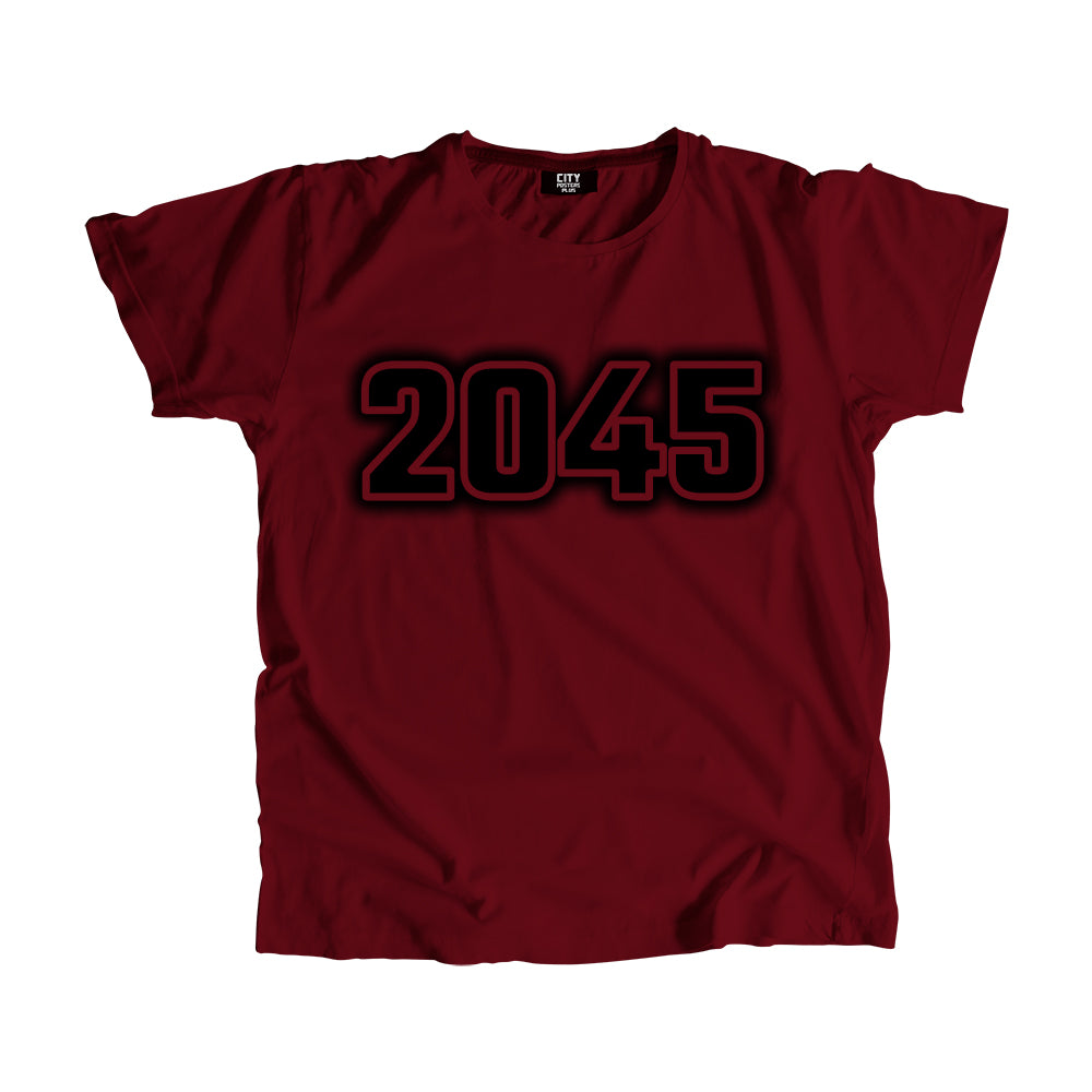 2045 Year Men Unisex T-Shirt (Maroon)