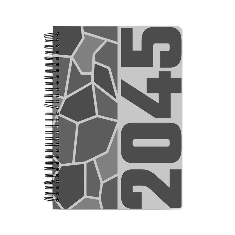 2045 Year Notebook (Melange Grey, A5 Size, 100 Pages, Ruled)