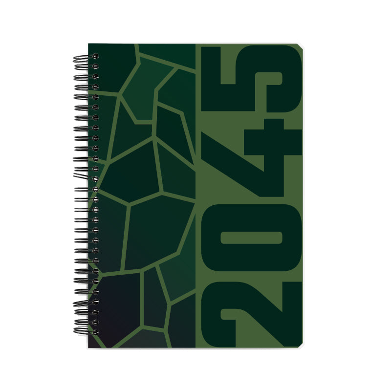 2045 Year Notebook (Olive Green, A5 Size, 100 Pages, Ruled)