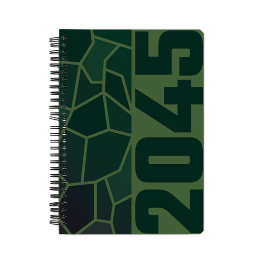 2045 Year Notebook (Olive Green, A5 Size, 100 Pages, Ruled)