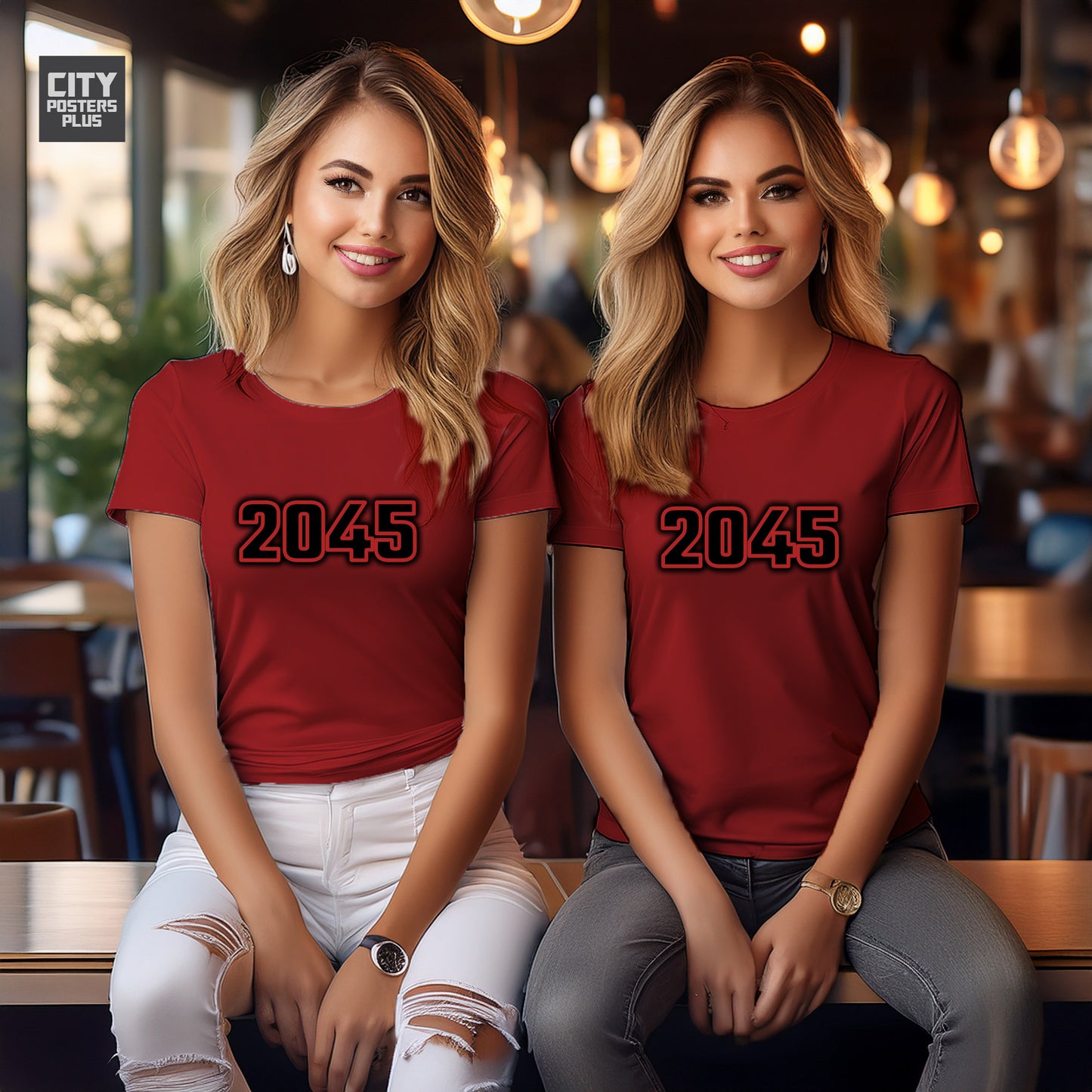 2045 Vintage Birth Year Women T-Shirt | City Posters Plus