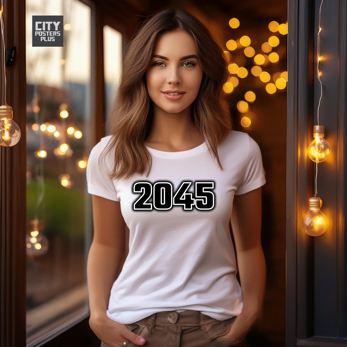 2045 Year Women T-Shirt (White)
