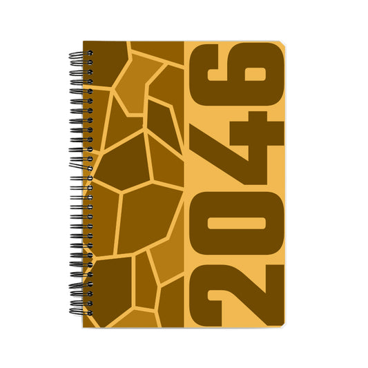 2046 Year Notebook (Golden Yellow, A5 Size, 100 Pages, Ruled)