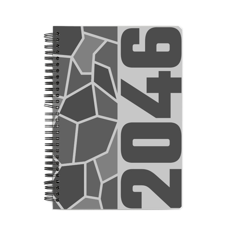 2046 Year Notebook (Melange Grey, A5 Size, 100 Pages, Ruled)