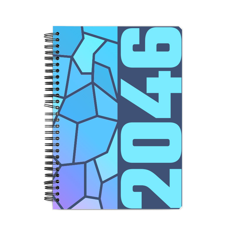 2046 Year Notebook (Navy Blue, A5 Size, 100 Pages, Ruled)