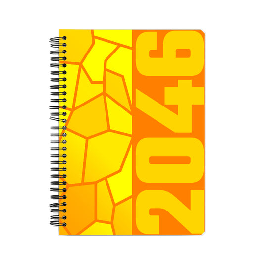 2046 Year Notebook (Orange, A5 Size, 100 Pages, Ruled)