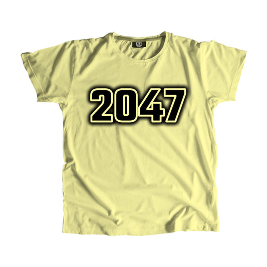 2047 Year Men Unisex T-Shirt (Butter Yellow)