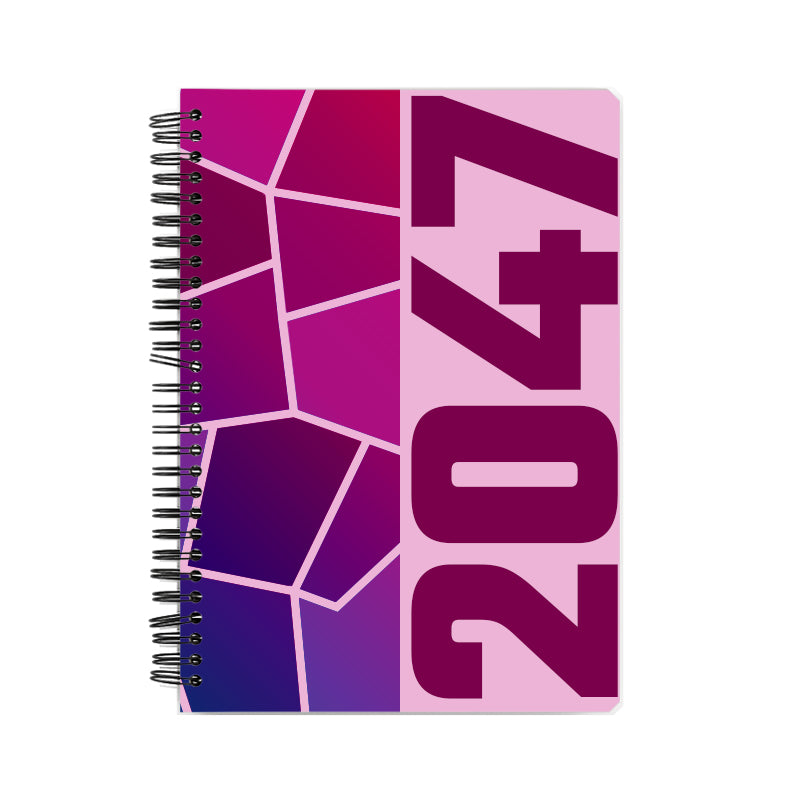 2047 Year Notebook (Light Pink, A5 Size, 100 Pages, Ruled)