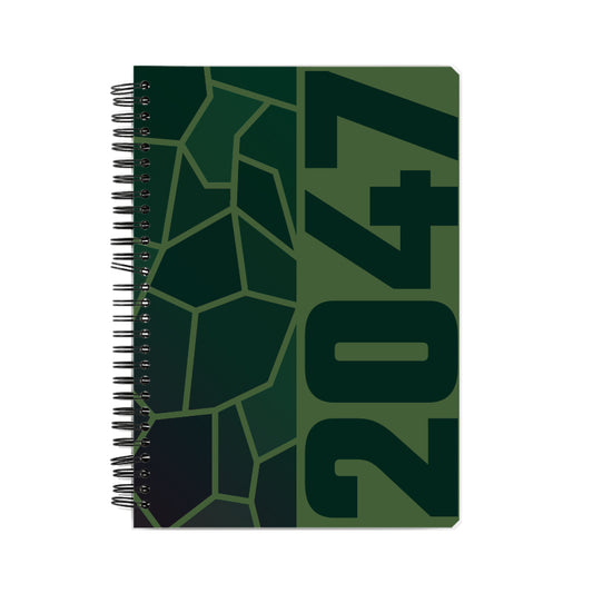 2047 Year Notebook (Olive Green, A5 Size, 100 Pages, Ruled)