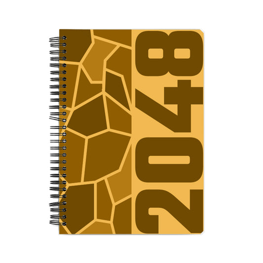 2048 Year Notebook (Golden Yellow, A5 Size, 100 Pages, Ruled)