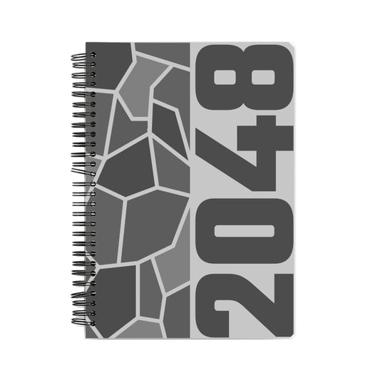 2048 Year Notebook (Melange Grey, A5 Size, 100 Pages, Ruled)