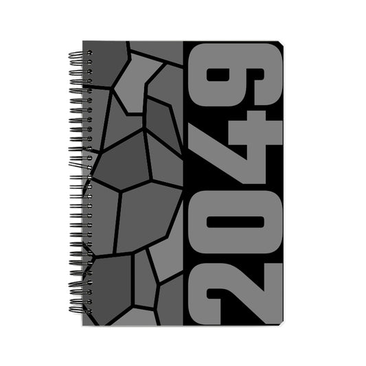 2049 Year Notebook (Black, A5 Size, 100 Pages, Ruled)