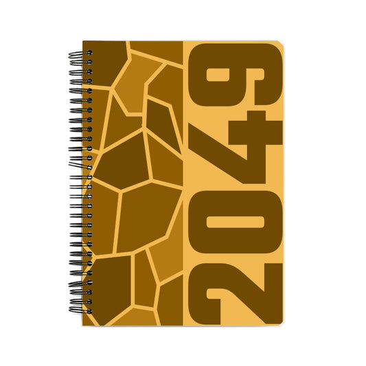 2049 Year Notebook (Golden Yellow, A5 Size, 100 Pages, Ruled)