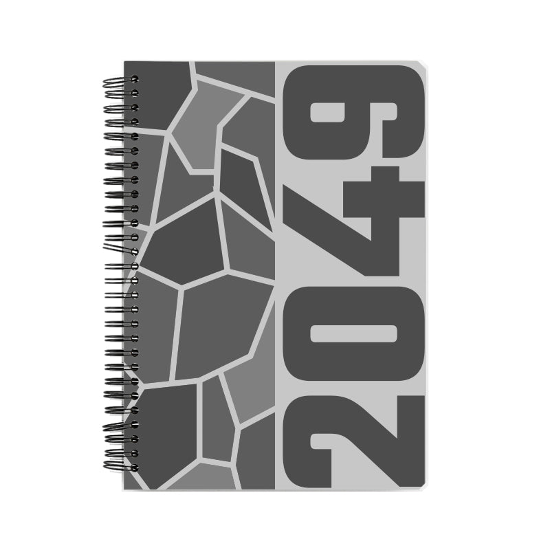 2049 Year Notebook (Melange Grey, A5 Size, 100 Pages, Ruled)