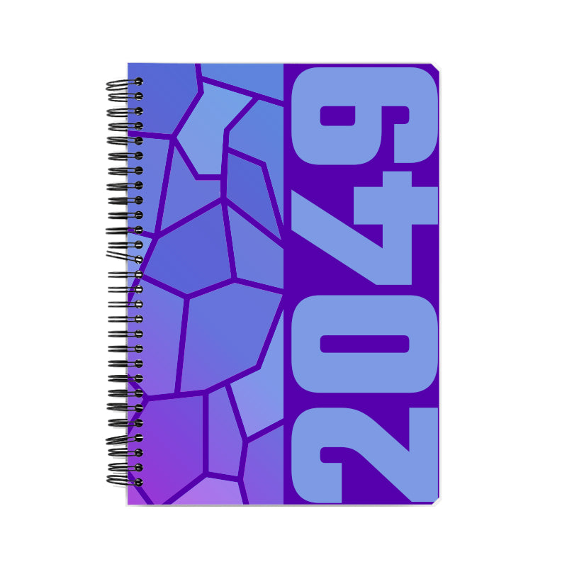 2049 Year Notebook (Purple, A5 Size, 100 Pages, Ruled)