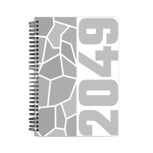 2049 Year Notebook (White, A5 Size, 100 Pages, Ruled)