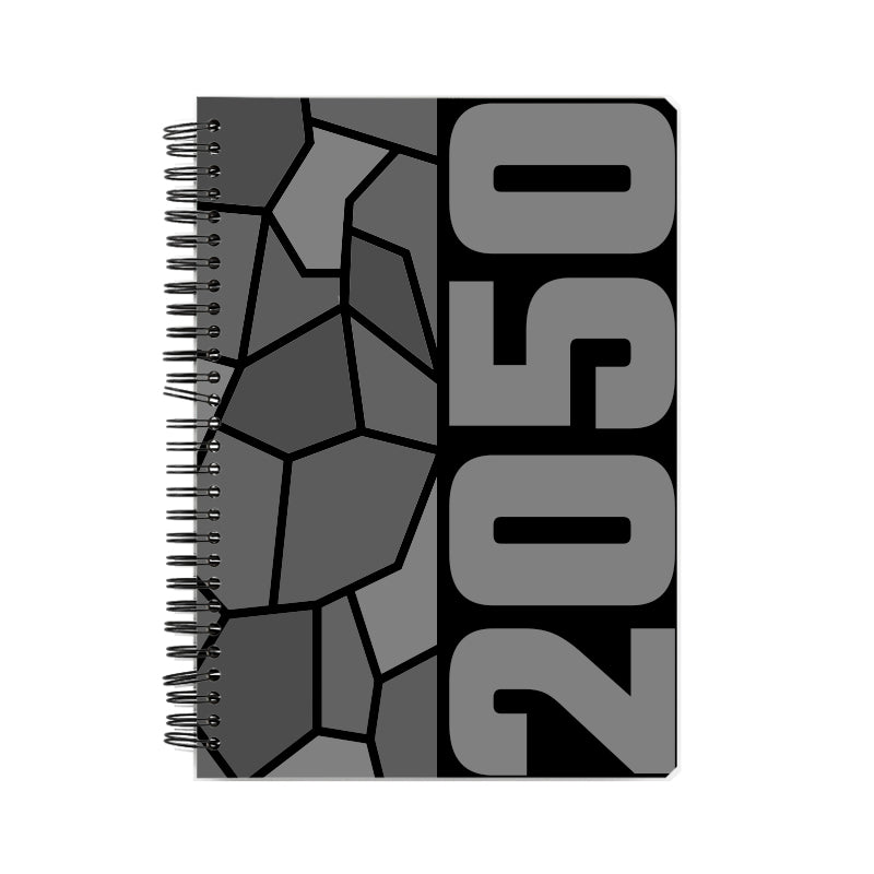 2050 Year Notebook (Black, A5 Size, 100 Pages, Ruled)