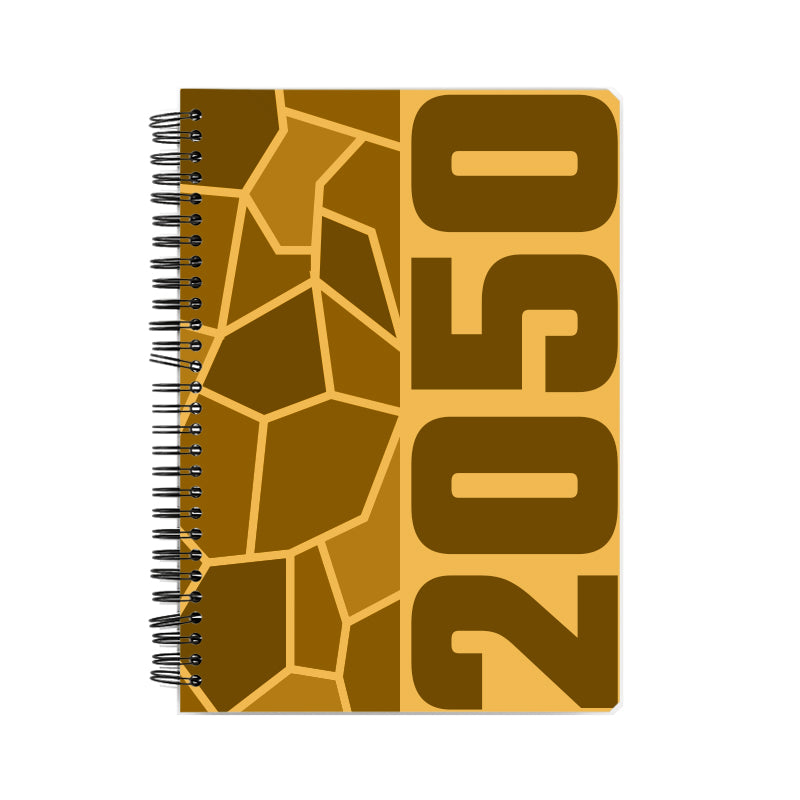 2050 Year Notebook (Golden Yellow, A5 Size, 100 Pages, Ruled)