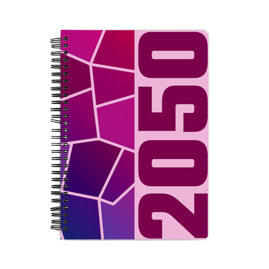 2050 Year Notebook (Light Pink, A5 Size, 100 Pages, Ruled)