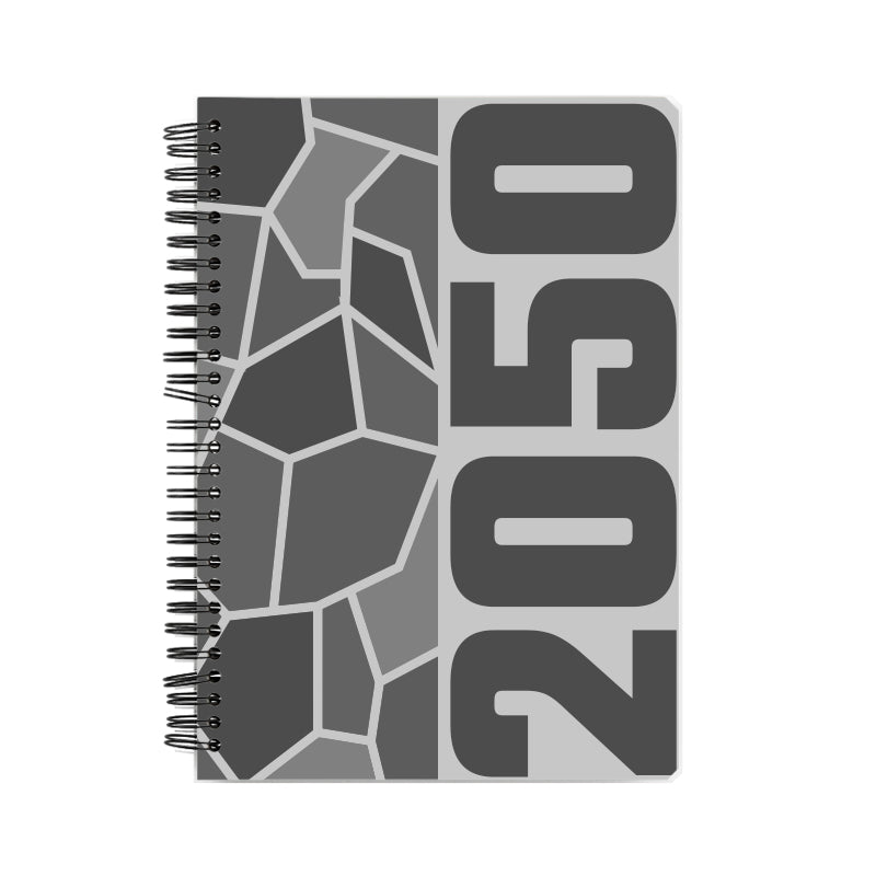 2050 Year Notebook (Melange Grey, A5 Size, 100 Pages, Ruled)