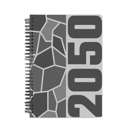 2050 Year Notebook (Melange Grey, A5 Size, 100 Pages, Ruled)