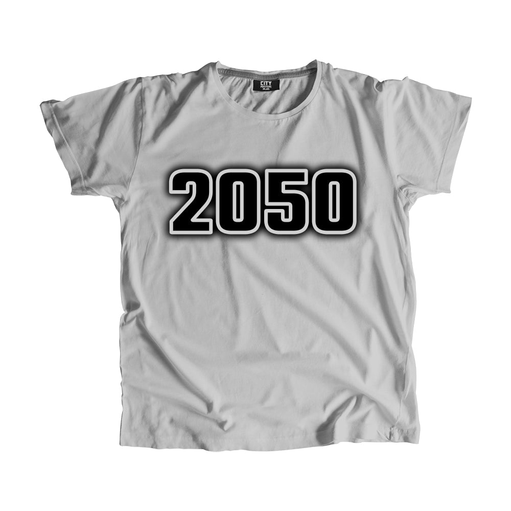 2050 Year Men Unisex T-Shirt (Melange Grey)