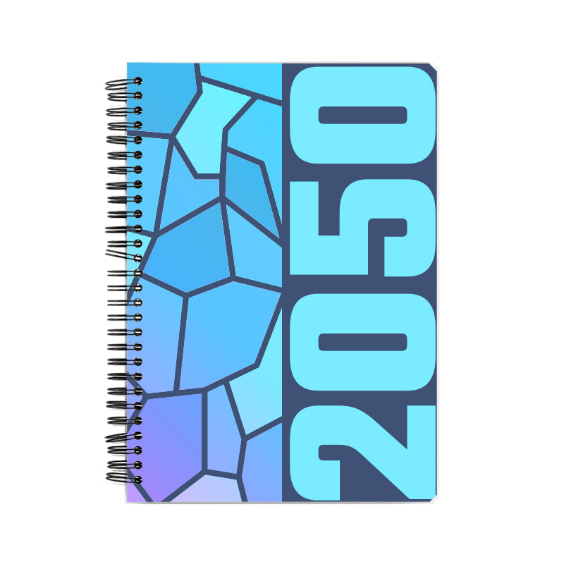 2050 Year Notebook (Navy Blue, A5 Size, 100 Pages, Ruled)