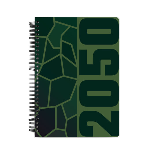 2050 Year Notebook (Olive Green, A5 Size, 100 Pages, Ruled)